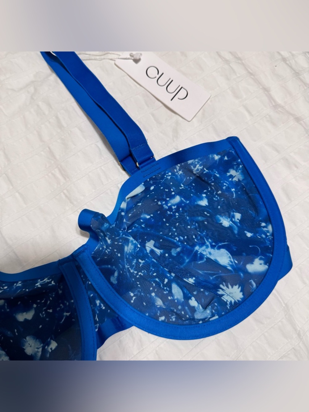 CUUP NEW The Balconette Mesh Floral Cyanotype - Picture 2 of 4